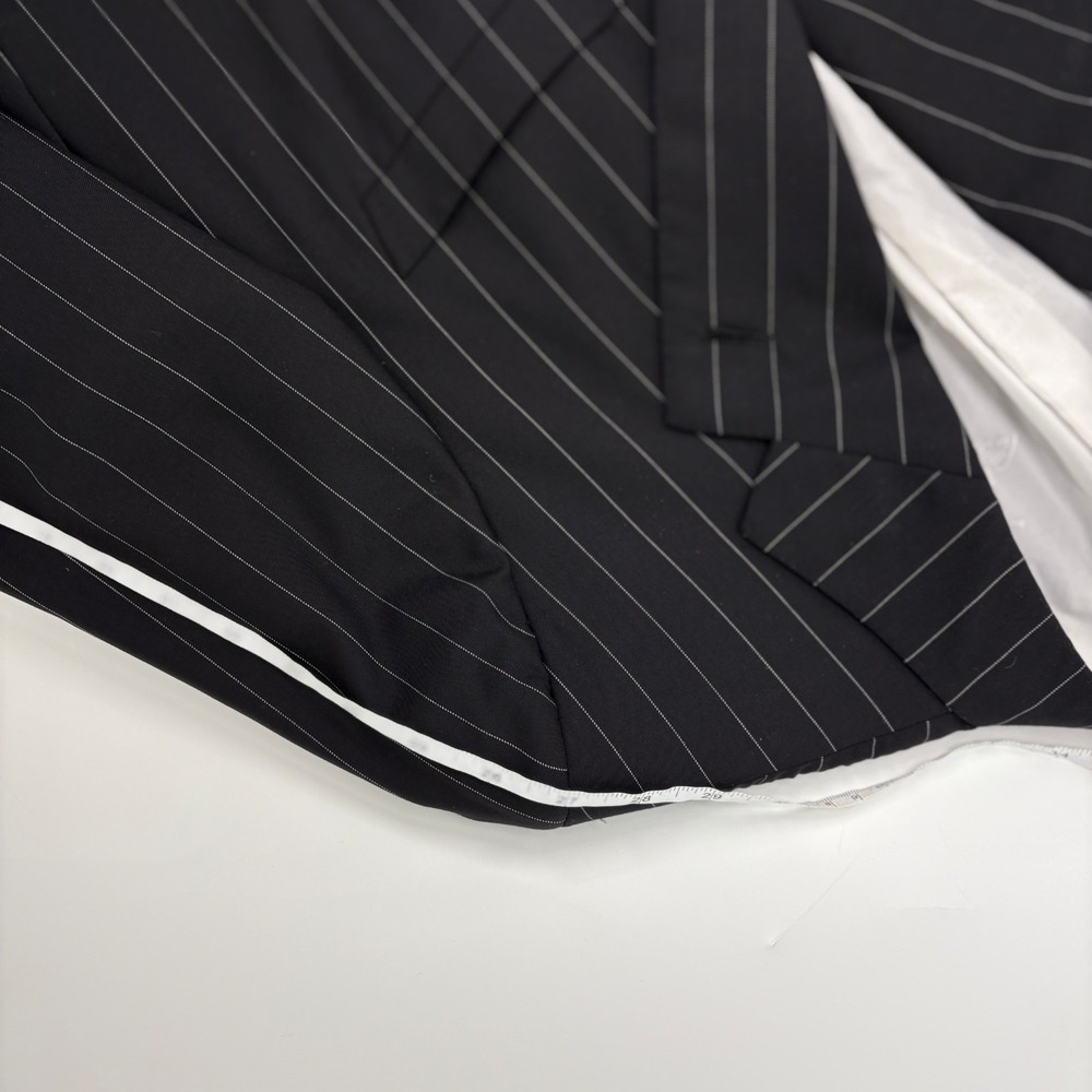 Brioni Blazer 40R Super 180s Wool Pinstripe Made Italy Black Sport Coat - Picture 15 of 16